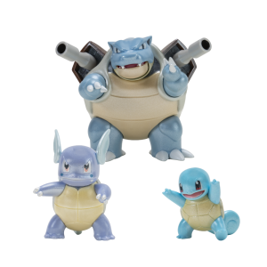 Pokemon Evolution set 3pk Squirtle, Wartortle & Blastoise - Slika 3