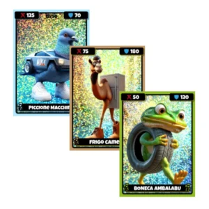 Kidz Brainrot holografske karte za sakupljanje s tetovažama - Slika 3